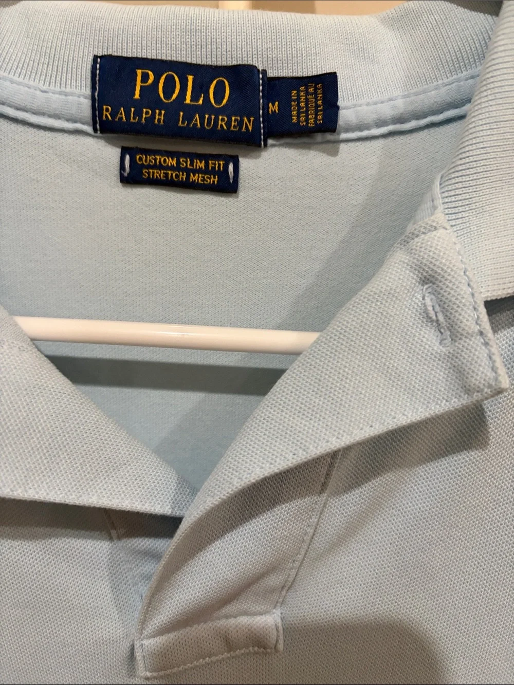 Polo by Ralph Lauren Pale Blue Short Sleeve Polo. Medium